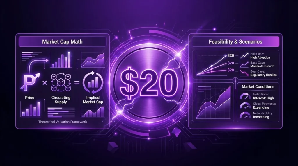 Can XRP reach 20 dollars with market cap math feasibility scenarios and key conditions